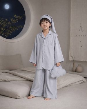 Anishmai Gri Erkek Çocuk Pijama Seti - Erkek Çocuk